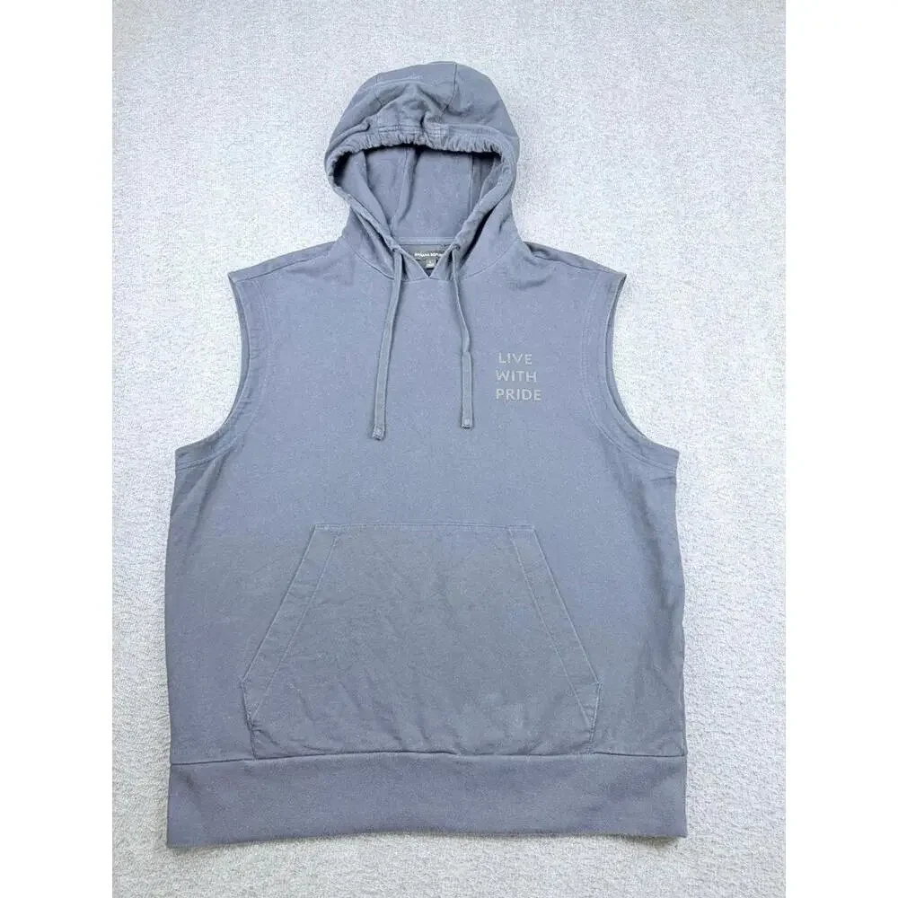 Banana Republic Men's Size Large Live With Pride Cotton Sleeveless‎ Hoodie